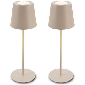 Briloner Lot de 2 lampes de table LED sans fil avec commande tactile, intensité réglable par paliers, hauteur réglable, lampe de chevet sans fil, salon, chevet, bureau, extérieur, 12x36 cm, beige - Publicité Briloner Lot de 2 lampes de table LED sans fil avec commande tactile, intensité réglable par paliers, hauteur réglable, lampe de chevet sans fil, salon, chevet, bureau, extérieur, 12x36 cm, beige - Publicité