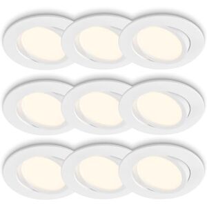 Briloner Lot de 3 x 3 spots LED encastrables plats, orientables, lumière blanche chaude, spot encastrable, spots LED, extra plat, orientable, intérieur, 8 x 2,2 cm, blanc - Publicité Briloner Lot de 3 x 3 spots LED encastrables plats, orientables, lumière blanche chaude, spot encastrable, spots LED, extra plat, orientable, intérieur, 8 x 2,2 cm, blanc - Publicité
