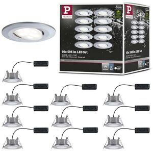 Paulmann 99925 spots enc. LED Calla rond kit de 10 incl. 10x5,2W IP65 gradable projecteurs enc. Chrome mat éclair. d'armoire plast. lampe enc. 4000K - Publicité Paulmann 99925 spots enc. LED Calla rond kit de 10 incl. 10x5,2W IP65 gradable projecteurs enc. Chrome mat éclair. d'armoire plast. lampe enc. 4000K - Publicité