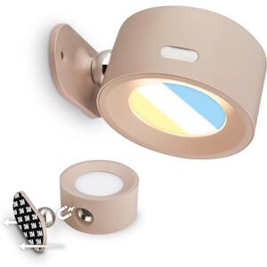 Briloner Sticklights Lampe murale sans électricité ni perçage avec batterie, tactile, dimmable, CCT, fixation magnétique amovible, applique murale sans fil, 9x7,5x4 cm, beige - Publicité Briloner Sticklights Lampe murale sans électricité ni perçage avec batterie, tactile, dimmable, CCT, fixation magnétique amovible, applique murale sans fil, 9x7,5x4 cm, beige - Publicité