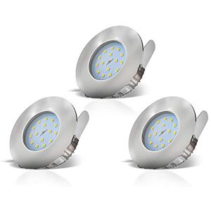 B.K.LICHT Éclairage encastré LED - IP44, ultra-plat, 5W, Argent - Publicité B.K.LICHT Éclairage encastré LED - IP44, ultra-plat, 5W, Argent - Publicité