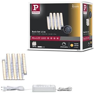 Paulmann 70672 Function MaxLED 1000 Kit de base LED bande 1,5m, 2700K blanc chaud, 20W 230/24V 60VA, Argent, Plastique - Publicité Paulmann 70672 Function MaxLED 1000 Kit de base LED bande 1,5m, 2700K blanc chaud, 20W 230/24V 60VA, Argent, Plastique - Publicité