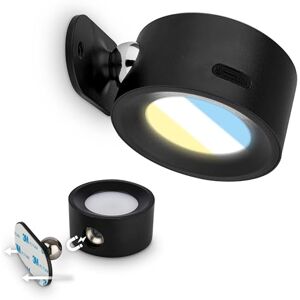 Briloner Sticklights Lampe murale sans électricité ni perçage avec batterie, tactile, dimmable, CCT, fixation magnétique amovible, applique murale sans fil, 9x7,5x4 cm, noir - Publicité Briloner Sticklights Lampe murale sans électricité ni perçage avec batterie, tactile, dimmable, CCT, fixation magnétique amovible, applique murale sans fil, 9x7,5x4 cm, noir - Publicité