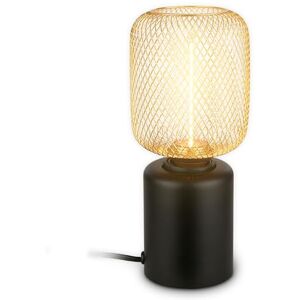Briloner Lampe de table avec treillis métallique, interrupteur à câble, douille E27, lampe de chevet, lampe de bureau, lampe de salon à poser, lampe à poser, lampe table salon, 10 x 25 cm, or - Publicité Briloner Lampe de table avec treillis métallique, interrupteur à câble, douille E27, lampe de chevet, lampe de bureau, lampe de salon à poser, lampe à poser, lampe table salon, 10 x 25 cm, or - Publicité