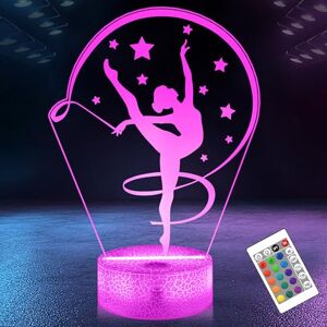 OkiyiD Veilleuse 3D à illusion de gymnastique artistique pour filles, enfants, femmes, amis, entraîneurs, gymnastes, cadeaux d'anniversaire, 16 couleurs d'éclairage avec télécommande - Publicité OkiyiD Veilleuse 3D à illusion de gymnastique artistique pour filles, enfants, femmes, amis, entraîneurs, gymnastes, cadeaux d'anniversaire, 16 couleurs d'éclairage avec télécommande - Publicité