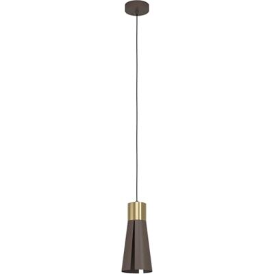 Eglo Suspension luminaire LED Losalomas, lustre chambre élégant, plafonnier salon ou salle à manger en métal moka et laiton, blanc chaud, douille GU10 - Publicité Eglo Suspension luminaire LED Losalomas, lustre chambre élégant, plafonnier salon ou salle à manger en métal moka et laiton, blanc chaud, douille GU10 - Publicité
