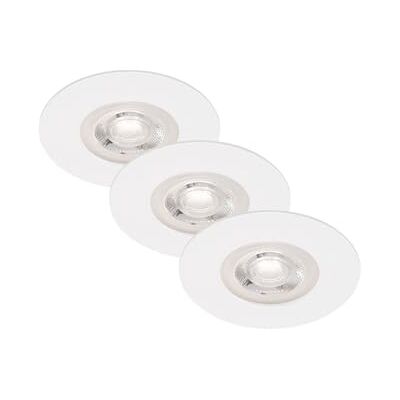 Briloner Lot de 3 lampes LED encastrées au plafond, lampes encastrées à intensité variable, IP44, blanc, 90x25 (DxH) - Publicité Briloner Lot de 3 lampes LED encastrées au plafond, lampes encastrées à intensité variable, IP44, blanc, 90x25 (DxH) - Publicité