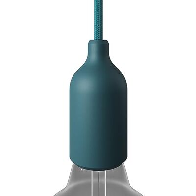 Creative-Cables - Portalampada E27 Silicone - Pétrole - Hidden screw cap - Lampholder - Publicité Creative-Cables - Portalampada E27 Silicone - Pétrole - Hidden screw cap - Lampholder - Publicité