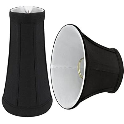 Creative 30244-2A Lot de 2 petits abat-jour à clipser pour lustre en forme de cloche, design transitionnel en noir, largeur inférieure de 10,2 cm (6,3 x 10,2 x 12,7 cm) - Publicité Creative 30244-2A Lot de 2 petits abat-jour à clipser pour lustre en forme de cloche, design transitionnel en noir, largeur inférieure de 10,2 cm (6,3 x 10,2 x 12,7 cm) - Publicité