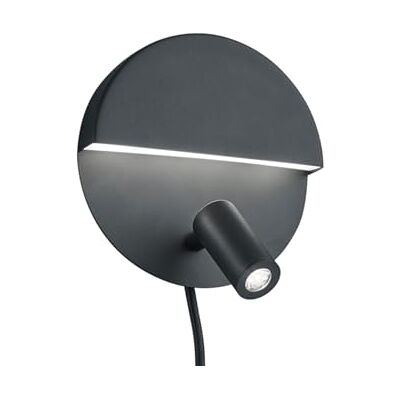 TRIO Leuchten Mario 222370232 Applique murale LED en métal Noir mat avec LED 6 W + 2,3 W, 222370231 - Publicité TRIO Leuchten Mario 222370232 Applique murale LED en métal Noir mat avec LED 6 W + 2,3 W, 222370231 - Publicité