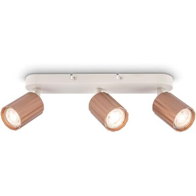 Briloner Plafonnier avec cannelures, orientable, GU10, max. 9 W, spot de plafond, luminaire plafonnier, lustre salon, lumière plafond, plafonnier chambre, lampe plafond, 32,5cm, coffee - Publicité Briloner Plafonnier avec cannelures, orientable, GU10, max. 9 W, spot de plafond, luminaire plafonnier, lustre salon, lumière plafond, plafonnier chambre, lampe plafond, 32,5cm, coffee - Publicité
