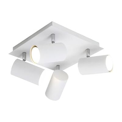 TRIO , Spot, Marley 4xGU10, max.35,0 W Corps: Métal, Blanc L:24,0cm, L:24,0cm, H:15,0cm IP20,Sans illuminant - Publicité TRIO , Spot, Marley 4xGU10, max.35,0 W Corps: Métal, Blanc L:24,0cm, L:24,0cm, H:15,0cm IP20,Sans illuminant - Publicité