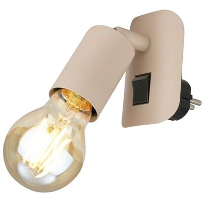 Briloner Applique murale intérieure, orientable, douille E27, chambre, lampe murale, cuisine, 9,5 x 6,7 x 7,8 cm, beige - Publicité Briloner Applique murale intérieure, orientable, douille E27, chambre, lampe murale, cuisine, 9,5 x 6,7 x 7,8 cm, beige - Publicité