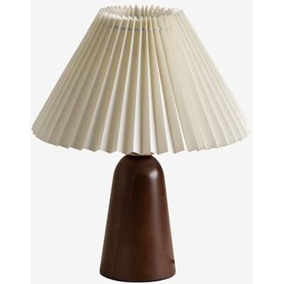 SKLUM - Jeremaia - Beige crème - Bois sombre - Lampe de table - Publicité SKLUM - Jeremaia - Beige crème - Bois sombre - Lampe de table - Publicité
