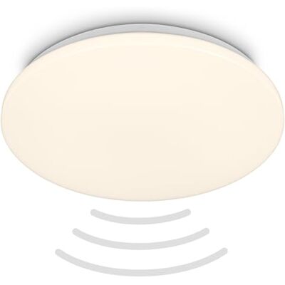 Lampe de plafond LED Briloner avec détecteur de mouvement - Salle de bain blanc chaud - Publicité Lampe de plafond LED Briloner avec détecteur de mouvement - Salle de bain blanc chaud - Publicité