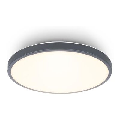Briloner Plafonnier LED avec panneau décoratif, lumière blanche chaude, 10W, 1200lm, lustre salon, chambre, luminaire plafonnier, cuisine, 24 x 6 cm, anthracite - Publicité Briloner Plafonnier LED avec panneau décoratif, lumière blanche chaude, 10W, 1200lm, lustre salon, chambre, luminaire plafonnier, cuisine, 24 x 6 cm, anthracite - Publicité