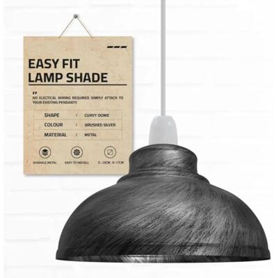 LEDSone Industriel Pendentif Plafonnier Abat-jour, Rétro Cuisine Pendentif Plafonniers Vintage Métal Loft Bar Suspendu Éclairage Rustique Suspension Abat-jour (Argent brossé) - Publicité LEDSone Industriel Pendentif Plafonnier Abat-jour, Rétro Cuisine Pendentif Plafonniers Vintage Métal Loft Bar Suspendu Éclairage Rustique Suspension Abat-jour (Argent brossé) - Publicité