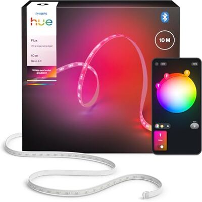 Philips Bande LED OmniGlow Micro 10 mètres,4500 lm, Ambiance et couleur vive, Ruban LED lumineux flexible et découpable pour intérieur, Contrôle via l'application et par commande vocale - Publicité Philips Bande LED OmniGlow Micro 10 mètres,4500 lm, Ambiance et couleur vive, Ruban LED lumineux flexible et découpable pour intérieur, Contrôle via l'application et par commande vocale - Publicité