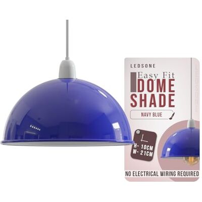 LEDSone Abat-jour de plafond industriel, abat-jour de lampe suspendue en forme de dôme de Style rétro Vintage pour plafonniers suspendus (Bleu marine) - Publicité LEDSone Abat-jour de plafond industriel, abat-jour de lampe suspendue en forme de dôme de Style rétro Vintage pour plafonniers suspendus (Bleu marine) - Publicité