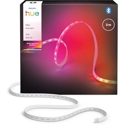 Philips Bande LED Flux UltraBright 3 mètres, 1200lm, Ambiance et Couleurs vives, Technologie Chromasync, Ruban LED flexible pour intérieur, Découpable et réutilisable, Commande vocale et appli - Publicité Philips Bande LED Flux UltraBright 3 mètres, 1200lm, Ambiance et Couleurs vives, Technologie Chromasync, Ruban LED flexible pour intérieur, Découpable et réutilisable, Commande vocale et appli - Publicité