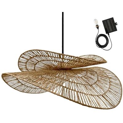 Lumisky Suspension solaire SOLARA SOLAR en jute naturel avec câble hybride secteur et solaire 5m de longueur - Publicité Lumisky Suspension solaire SOLARA SOLAR en jute naturel avec câble hybride secteur et solaire 5m de longueur - Publicité
