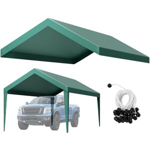 VEVOR Toile Rechange Carport, 6 x 3 m, Bâche Toit Abri Voiture, Couverture Supérieure Tente Garage Portable, Résistante UV Imperméable, avec Cordons Élastiques à Billes, Vert Foncé, Cadre Non Inclus - Publicité VEVOR Toile Rechange Carport, 6 x 3 m, Bâche Toit Abri Voiture, Couverture Supérieure Tente Garage Portable, Résistante UV Imperméable, avec Cordons Élastiques à Billes, Vert Foncé, Cadre Non Inclus - Publicité