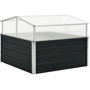 vidaXL Serre Anthracite 100x100x77 cm Acier galvanisé - Publicité vidaXL Serre Anthracite 100x100x77 cm Acier galvanisé - Publicité