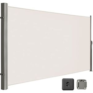 LARMNEE 190 x 450 cm (H x L) Store latéral, Brise-Vue Rétractable pour Jardin, Balcon, Terrasse, Auvent Latéral, Pare-Soleil, Beige EBE1945BP02 - Publicité LARMNEE 190 x 450 cm (H x L) Store latéral, Brise-Vue Rétractable pour Jardin, Balcon, Terrasse, Auvent Latéral, Pare-Soleil, Beige EBE1945BP02 - Publicité