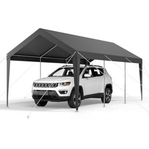 VEVOR Carport, 3,05 x 6,09 m, Abri de Voiture Robuste avec Cadre en Acier, Abri de Garage Extérieur, Résistant aux UV et à l'eau, Protection Toutes Saisons, Auvent pour Voitures, Bateaux, Moto, Gris - Publicité VEVOR Carport, 3,05 x 6,09 m, Abri de Voiture Robuste avec Cadre en Acier, Abri de Garage Extérieur, Résistant aux UV et à l'eau, Protection Toutes Saisons, Auvent pour Voitures, Bateaux, Moto, Gris - Publicité