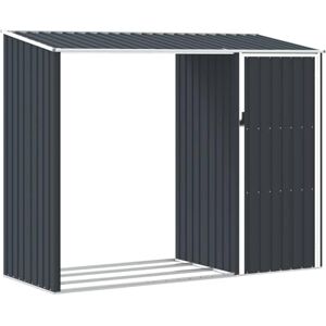 vidaXL Abri à Bois de Jardin Hangar de Stockage d'Outils Abri de Rangement Remise en Rondins Cabane Extérieur Anthracite 245x98x159 cm Acier Galvanisé - Publicité vidaXL Abri à Bois de Jardin Hangar de Stockage d'Outils Abri de Rangement Remise en Rondins Cabane Extérieur Anthracite 245x98x159 cm Acier Galvanisé - Publicité