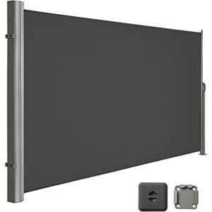 LARMNEE 180 x 400 cm (H x L) Store latéral, Brise-Vue Rétractable pour Jardin, Balcon, Terrasse, Auvent Latéral, Pare-Soleil, Gris foncé EGY184BP02 - Publicité LARMNEE 180 x 400 cm (H x L) Store latéral, Brise-Vue Rétractable pour Jardin, Balcon, Terrasse, Auvent Latéral, Pare-Soleil, Gris foncé EGY184BP02 - Publicité