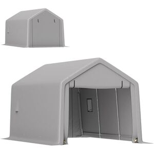 Outsunny Carport Tente de Garage 3 x 5,2 m, abri Voiture extérieur, Tente de Stockage avec Porte Enroulable Amovible, pour Camion, Bateau, Gris - Publicité Outsunny Carport Tente de Garage 3 x 5,2 m, abri Voiture extérieur, Tente de Stockage avec Porte Enroulable Amovible, pour Camion, Bateau, Gris - Publicité