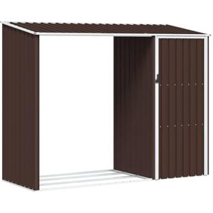 vidaXL Abri à Bois de Jardin Hangar de Stockage d'Outils Abri de Rangement Remise en Rondins Cabane Extérieur Marron 245x98x159 cm Acier Galvanisé - Publicité vidaXL Abri à Bois de Jardin Hangar de Stockage d'Outils Abri de Rangement Remise en Rondins Cabane Extérieur Marron 245x98x159 cm Acier Galvanisé - Publicité