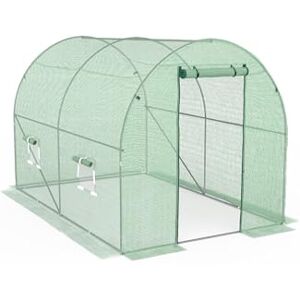TERRE JARDIN Serre Tunnel Maraichère 6m2 Bâche Renforcée 140 g/m² Anti-UV Abri Potager, Légumes, Semis et Plantes - Publicité TERRE JARDIN Serre Tunnel Maraichère 6m2 Bâche Renforcée 140 g/m² Anti-UV Abri Potager, Légumes, Semis et Plantes - Publicité
