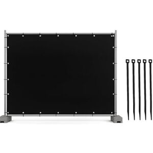 EraGreen Bâche de clôture de chantier, 22 serre-câbles inclus, 176 x 341 cm, noir, bâche brise-vue et bâche imperméable, indéchirable et durable en tissu polyéthylène de 140 g/m², avec œillets - Publicité EraGreen Bâche de clôture de chantier, 22 serre-câbles inclus, 176 x 341 cm, noir, bâche brise-vue et bâche imperméable, indéchirable et durable en tissu polyéthylène de 140 g/m², avec œillets - Publicité