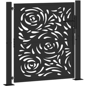 vidaXL Portail de Jardin Noir 100x100 cm Acier Conception de Flamme, Porte de clôture, Porte extérieure, Porte en métal, Porte de sécurité - Publicité vidaXL Portail de Jardin Noir 100x100 cm Acier Conception de Flamme, Porte de clôture, Porte extérieure, Porte en métal, Porte de sécurité - Publicité