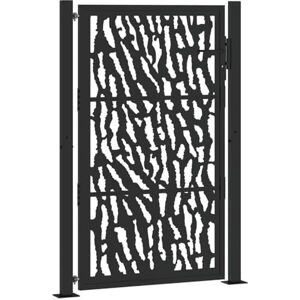 vidaXL Portail de Jardin Noir 100x150 cm Acier Conception de tracés, Porte de clôture, Porte extérieure, Porte en métal, Porte de sécurité - Publicité vidaXL Portail de Jardin Noir 100x150 cm Acier Conception de tracés, Porte de clôture, Porte extérieure, Porte en métal, Porte de sécurité - Publicité