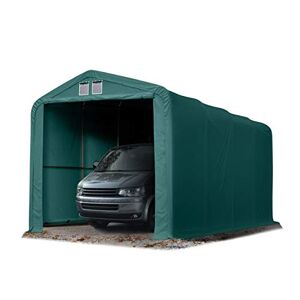 TOOLPORT Wikinger tente-garage 4x8 m tente de stockage carport porte d'env. 3,5x3,5 m pour bateaux, campeur, tracteur, vert - Publicité
