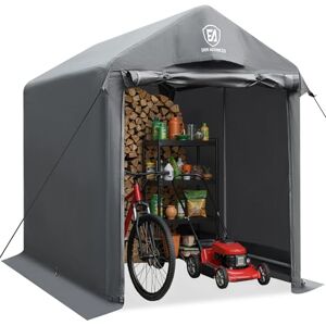 EVER ADVANCED Abri de Jardin 120x180x165cm, Garage Extérieur 3000MM Imperméable avec 2 Ouvertures de Ventilation, Remise à Vélos Abri de Stockage Polyvalent, Gris - Publicité EVER ADVANCED Abri de Jardin 120x180x165cm, Garage Extérieur 3000MM Imperméable avec 2 Ouvertures de Ventilation, Remise à Vélos Abri de Stockage Polyvalent, Gris - Publicité