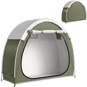 Outsunny Tente à Vélo Abri de Vélo Portable Housse de Vélo d'Extérieur pour 2 Vélos Imperméable avec Poche, Sac Transport, Tissu Oxford 210D, pour Vélos, Motos, Vert - Publicité Outsunny Tente à Vélo Abri de Vélo Portable Housse de Vélo d'Extérieur pour 2 Vélos Imperméable avec Poche, Sac Transport, Tissu Oxford 210D, pour Vélos, Motos, Vert - Publicité