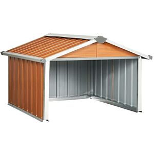 vidaXL Garage Tondeuse à Gazon 92 x 97 x 63 cm Acier galvanisé Marron - Publicité vidaXL Garage Tondeuse à Gazon 92 x 97 x 63 cm Acier galvanisé Marron - Publicité