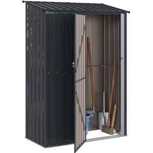 vidaXL Cabanons de Jardin Anthracite 140,5 x 74 x 200 cm Métал, Abri de Jardin et terrasse, Rangement Moderne, résistant aux intempéries, Durable, Design rectangulaire, Espace Ample - Publicité vidaXL Cabanons de Jardin Anthracite 140,5 x 74 x 200 cm Métал, Abri de Jardin et terrasse, Rangement Moderne, résistant aux intempéries, Durable, Design rectangulaire, Espace Ample - Publicité