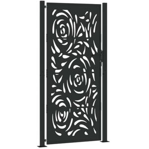 vidaXL Portail de Jardin Noir 100x200 cm Acier Conception de Flamme, Porte de clôture, Porte extérieure, Porte en métal, Porte de sécurité - Publicité vidaXL Portail de Jardin Noir 100x200 cm Acier Conception de Flamme, Porte de clôture, Porte extérieure, Porte en métal, Porte de sécurité - Publicité