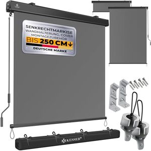 KESSER ® Vertical Store extérieur Mécanisme à manivelle Store de Balcon Protection Solaire et visuelle, extérieur avec manivelle Coffre de Store, Balcon et terrasse, Gris 200 x 250 cm - Publicité KESSER ® Vertical Store extérieur Mécanisme à manivelle Store de Balcon Protection Solaire et visuelle, extérieur avec manivelle Coffre de Store, Balcon et terrasse, Gris 200 x 250 cm - Publicité
