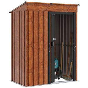 vidaXL Cabanons de Jardin Marron 137 x 81 x 180 cm Métал, Abri métal résistant pour Jardin et terrasse, Rangement Outils, Organisation Espace extérieur - Publicité vidaXL Cabanons de Jardin Marron 137 x 81 x 180 cm Métал, Abri métal résistant pour Jardin et terrasse, Rangement Outils, Organisation Espace extérieur - Publicité