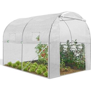 IDMarket Serre Tunnel de Jardin 4 Saisons 6M² Blanche Gamme maraîchère Roma 2x3M - Publicité IDMarket Serre Tunnel de Jardin 4 Saisons 6M² Blanche Gamme maraîchère Roma 2x3M - Publicité