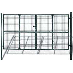 vidaXL Portail double 300x150 cm en acier thermolaqué - Publicité vidaXL Portail double 300x150 cm en acier thermolaqué - Publicité