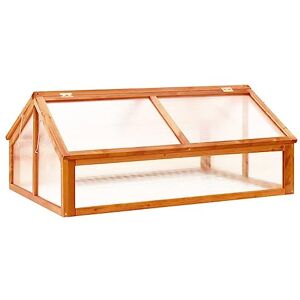vidaXL Serre Marron 114x80x50 cm Bois de sapin - Publicité vidaXL Serre Marron 114x80x50 cm Bois de sapin - Publicité