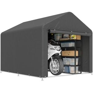 Outsunny Abri de jardin tente de stockage imperméable abri moto porte enroulable fermeture éclair, garage pour vélo et outils rangement et stockage pour vélo moto bois outils, 200x238x183cm gris foncé - Publicité Outsunny Abri de jardin tente de stockage imperméable abri moto porte enroulable fermeture éclair, garage pour vélo et outils rangement et stockage pour vélo moto bois outils, 200x238x183cm gris foncé - Publicité