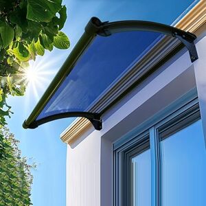 kufu01 Auvent de Porte et Fenêtres,Marquise de Porte en Polycarbonate avec Cadre en Aluminium,Résistance Aux Chocs 300 Kg,Résistante Toit Abri Contre la Pluie et UV,5 Couleurs (55x150cm/22 x59,Blue) - Publicité kufu01 Auvent de Porte et Fenêtres,Marquise de Porte en Polycarbonate avec Cadre en Aluminium,Résistance Aux Chocs 300 Kg,Résistante Toit Abri Contre la Pluie et UV,5 Couleurs (55x150cm/22 x59,Blue) - Publicité